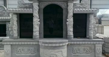 伊春 芝麻灰高档墓碑，土墓，可定制