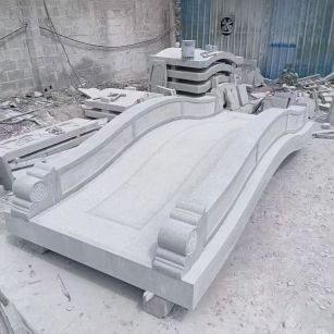 伊春 芝麻灰花岗岩园林景观 小石桥