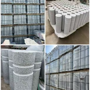 伊春 芝麻白花岗岩挡车柱、隔离柱多少钱